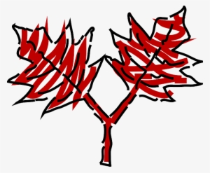 Red, Two, Tree, Plant, Vine, Leaves, Bush, Shrub - Trist Efterår Træ Png