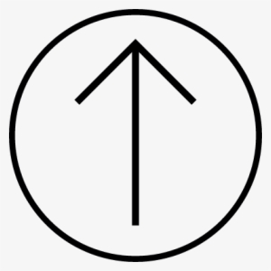 Arrow Up Inside A Circle Outline, Ios 7 Symbol Vector - Circle Outline Inside Transparent