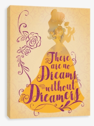 Royal Silhouette - Belle - Disney Canvases By Entertainart - Disney Princess 'without