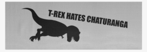 Funny Yoga Mat - T-rex Hates Bowling-1 Square Sticker 3" X 3"