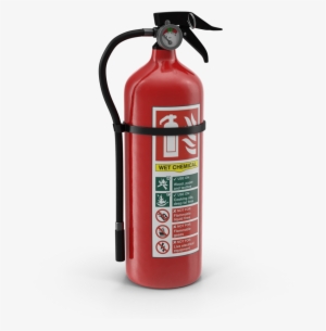 H16 - 2k - Fire Extinguisher Wet Chemical Id Sign 75mm X 200mm