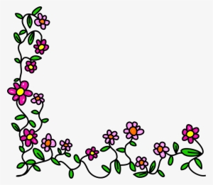 Flowers Doodle Whimsical Cartoon Border Frame - Frame Flower Cartoon