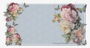 Free Blog Header To Blogger 2 Columns - Antique Roses Greeting Cards