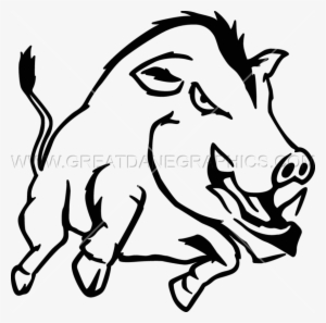 Drawn Boar Translucent - Arkansas Razorbacks