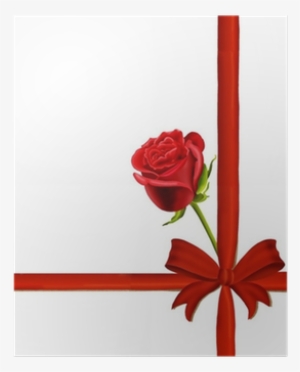 Birthday Or Valentine's Card With A Single Red Rose - Birthday