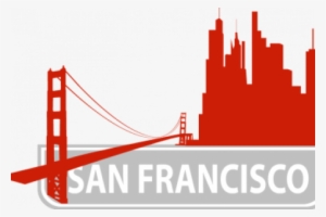 Golden Gate Bridge Illustration Png Download - San Francisco Outline