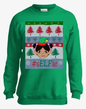 Christmas Sweatshirt- Little Pigtails - Ya Done Messed Up A A Ron Sweatshirt