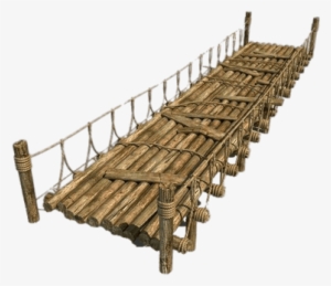 Wooden Bridge With Rope - Wooden Bridge 3d Model Free Download