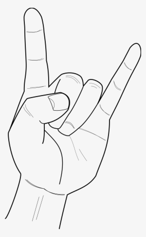Big Image - Rock Hand Sign Transparent