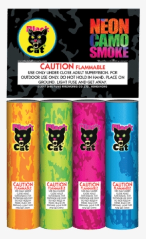 Neon Camo Smoke Bc - Black Cat Fireworks