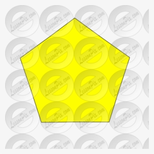 Yellow Pentagon Shape Clipart - Circle