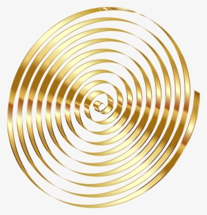 Clipart Gold 3d Spiral Variation 2 No Background - Spirals Png On Transparent Background