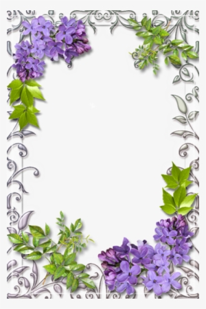 Cute White Frame With Lilac Borders And Frames, Borders - Lilac Frame Png