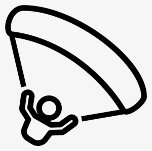 A Paragliding Symbol Is Represented With A Big Piece - Icon