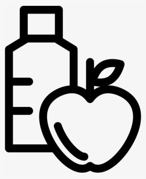 Apple And Water Bottle Comments - Apple And Water Icon