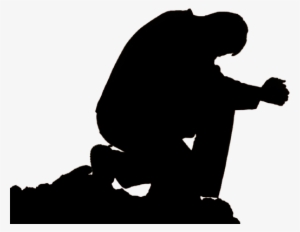 Jesus Silhouette Png Download - Man Praying Silhouette