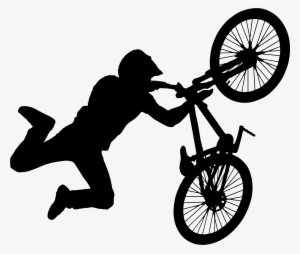 Clipart Bmx Stunt Silhouette - Silhouette Bmx