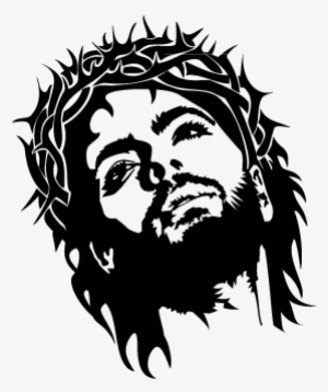 Jesus Silhouette Png Download - Jesus Christ Face Black And White
