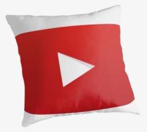 Free Youtube Play Button Emoji Red - Throw Pillow