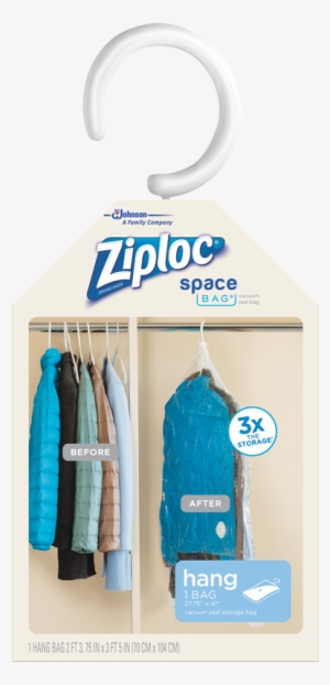 Ziploc Brand Space Bag Vacuum Seal Clear Hanging Storage - Ziploc Space Bag Variety Pack - 4 Count