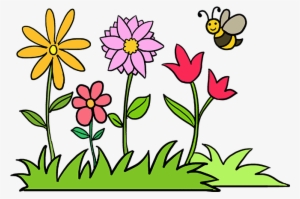 How To Draw Flower Garden - Drawing