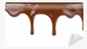 Liquid Chocolate Dripping From Cake On White Background - Chocolate