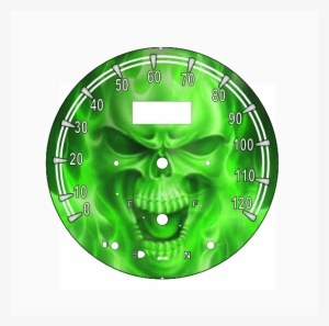 Roadstar Green Flame Skull