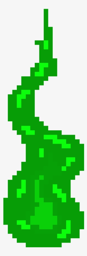 Cursed Flame - Green Flame Pixel Art
