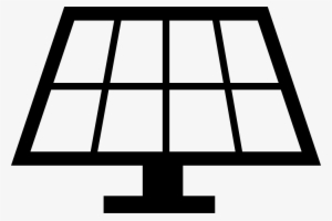 solar panel cartoon black and white