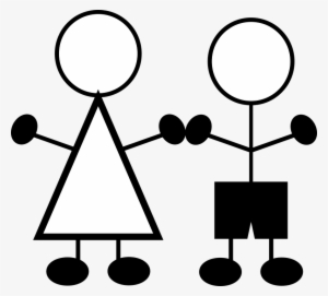 Stick Figure Graphic Collection - Boy And Girl Stick Figure