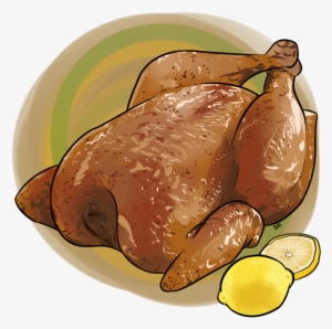 Rotisserie Chicken By Eveeoni - Chicken Meat Drawing Png