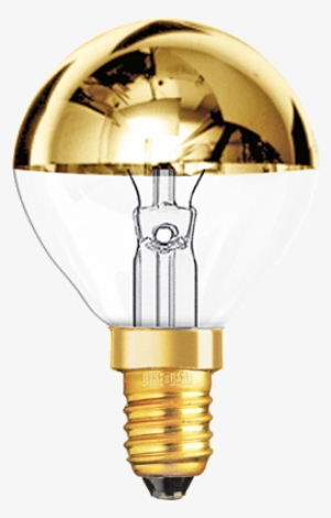 E14 Mini Gold Cap Bulb - Golden Light Bulb Png