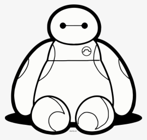baymax staying front view png clipart - baymax sitting down