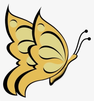Clip Art Gold Butterfly