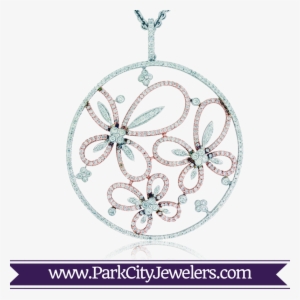 Diamond Circle And Arabesque Pendant With Chain - Green Amethyst Diamond White Gold Ring