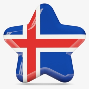 Star Shape Graphics Glossy Flag Of Iceland - Icelandic Flags