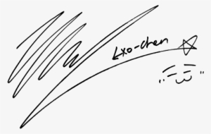 Chen's Signature For Thai Wiki - Exo Chen Autograph Png
