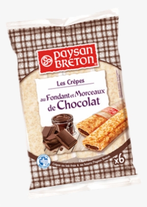 Filled Crepes With Chocolate And Pieces Of Milk Chocolate - Crepe Chocolat Paysan Breton