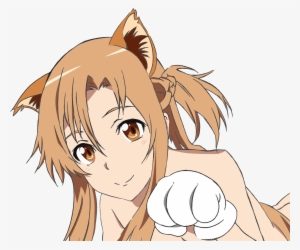 Asuna Clipart Cat Girl - Cartoon