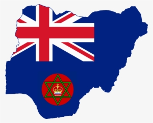 Flag Map Of British Nigeria - Catholic Youth Organization Of Nigeria