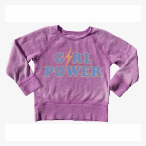 Girl Power Burnout Petunia Sweatshirt - Girl Power Burnout Petunia