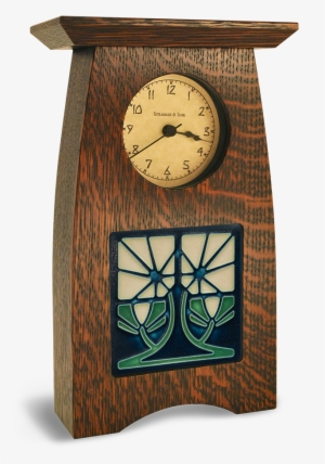 Tile In Arts And Crafts Clock - Arts And Crafts Clock