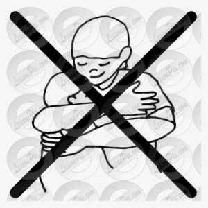 Hug Clipart Outline - Not Run In The Classroom