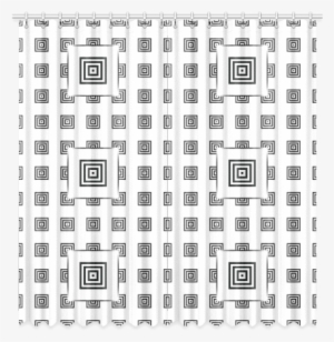 Solid Squares Frame Mosaic Black & White Window Curtain - Patio