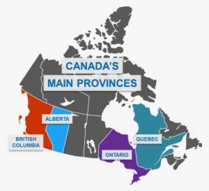 Emigration Store Canadian Main Provinces Map - Four Provinces Of Canada