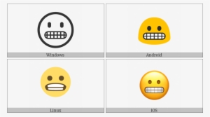 Grimacing Face On Various Operating Systems - Sallallahu Alaihi Wasallam In Arabic Calligraphy