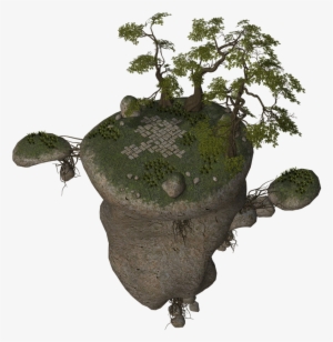 Island, Island, Flying Island, Tree, Stones - Fantasy Nature Transparent Png
