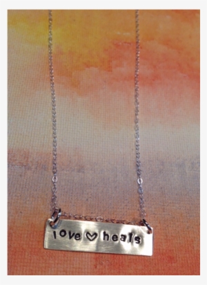 "love Heals" Bar Necklace - Necklace