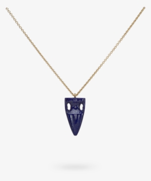 Pendant 925' Silver, Lapis Lazuli, Chain, Gold Finish - Pendant
