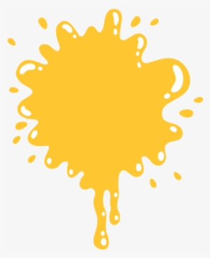 Party - Yellow Paint Splash Transparent+ Background